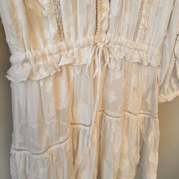 Joie Adel B Lace Ruffled Floral Long Sleeve Mini Dress - Picture 5 of 13